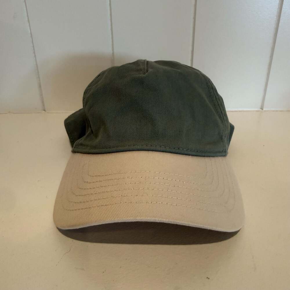 Madewell Green and Beige Two-Tone Cotton Baseball Cap Dad Hat